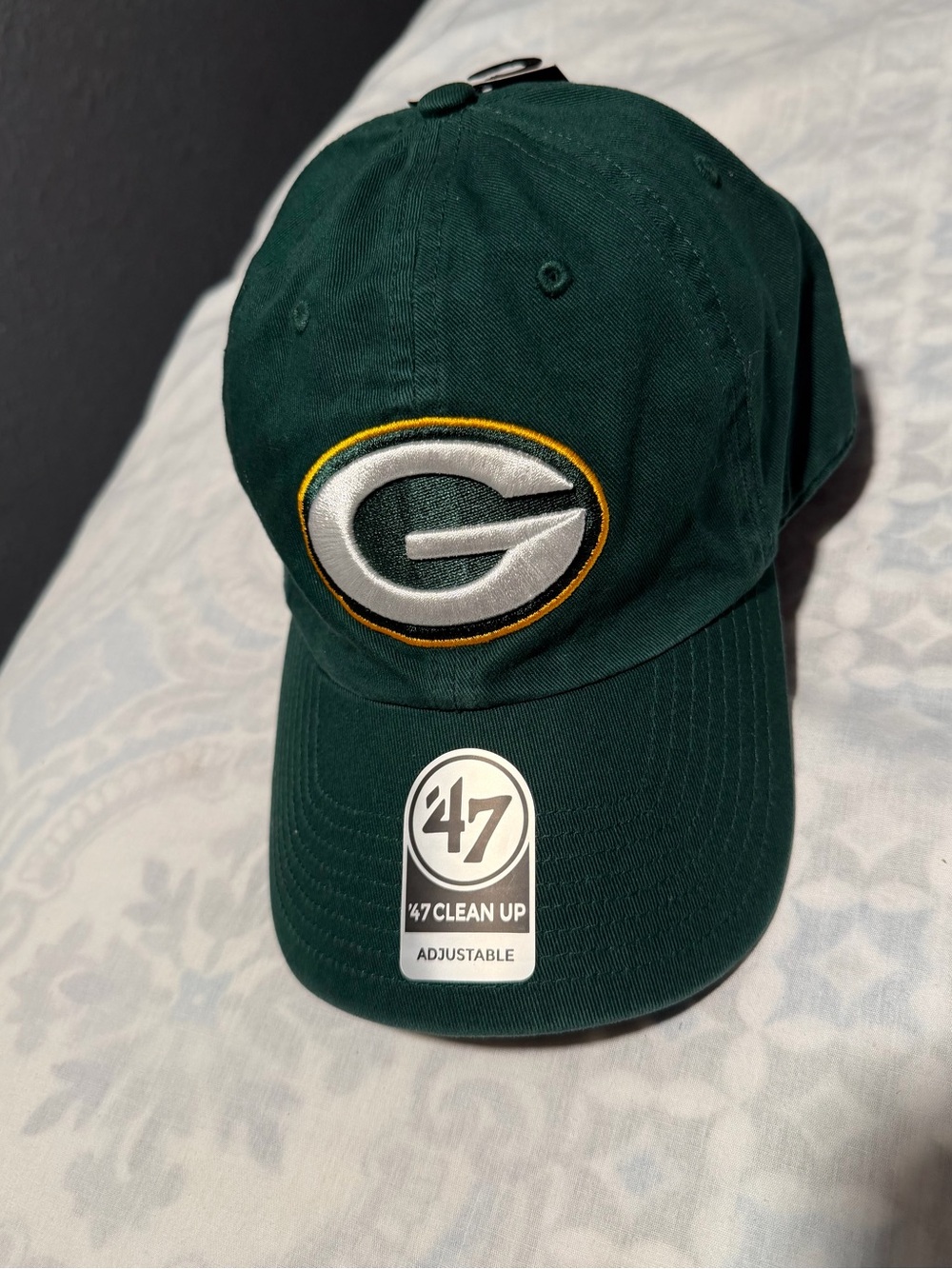 47 Brand Green Bay Packers Dark Green Hat with Yellow & White Logo